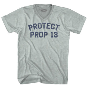 Protect Prop 13 Adult Tri-Blend V-neck T-shirt - Athletic Cool Grey Protect Prop 13 Adult Tri-Blend V-neck T-shirt - Athletic Cool Grey