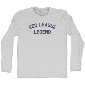 Rec League Legend Adult Cotton Long Sleeve T-shirt - Grey Heather Rec League Legend Adult Cotton Long Sleeve T-shirt - Grey Heather