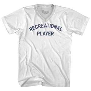 Recreational Player Adult Tri-Blend V-neck T-shirt - White Recreational Player Adult Tri-Blend V-neck T-shirt - White