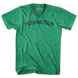 Technetium Adult Tri-Blend V-neck T-shirt - Kelly