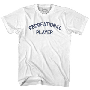 Recreational Player Adult Cotton T-shirt - White Recreational Player Adult Cotton T-shirt - White