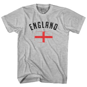 England Country Flag Heritage Adult Cotton T-shirt - Grey Heather England Country Flag Heritage Adult Cotton T-shirt - Grey Heather