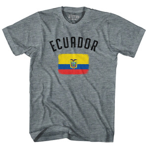Ecuador Country Flag Heritage Youth Tri-Blend T-shirt - Athletic Grey Ecuador Country Flag Heritage Youth Tri-Blend T-shirt - Athletic Grey