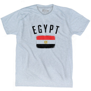 Egypt Country Flag Heritage Adult Tri-Blend T-shirt - Athletic White Egypt Country Flag Heritage Adult Tri-Blend T-shirt - Athletic White