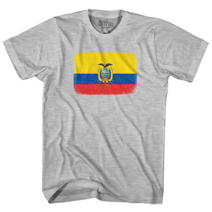 Ecuador Country Flag Youth Cotton T-shirt - Grey Heather