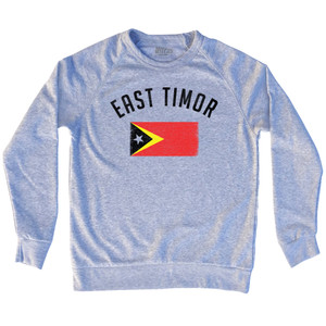 East Timor Country Flag Heritage Adult Tri-Blend Sweatshirt - Heather Grey East Timor Country Flag Heritage Adult Tri-Blend Sweatshirt - Heather Grey