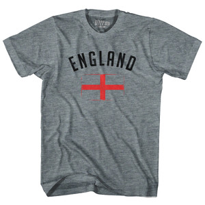 England Country Flag Heritage Adult Tri-Blend T-shirt - Athletic Grey England Country Flag Heritage Adult Tri-Blend T-shirt - Athletic Grey