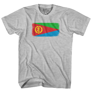 Eritrea Country Flag Adult Cotton T-shirt - Grey Heather