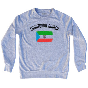 Equatorial Guinea Country Flag Heritage Adult Tri-Blend Sweatshirt - Heather Grey Equatorial Guinea Country Flag Heritage Adult Tri-Blend Sweatshirt - Heather Grey