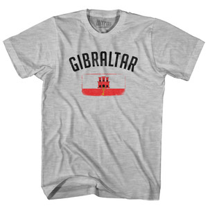 Gibraltar Country Flag Heritage Youth Cotton T-shirt - Grey Heather Gibraltar Country Flag Heritage Youth Cotton T-shirt - Grey Heather