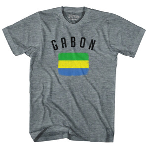 Gabon Country Flag Heritage Youth Tri-Blend T-shirt - Athletic Grey Gabon Country Flag Heritage Youth Tri-Blend T-shirt - Athletic Grey