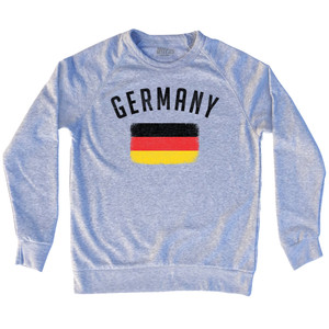 Germany Country Flag Heritage Adult Tri-Blend Sweatshirt - Heather Grey Germany Country Flag Heritage Adult Tri-Blend Sweatshirt - Heather Grey