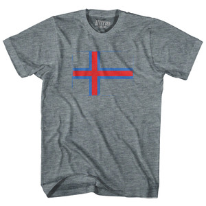 Faroe Islands Country Flag Youth Tri-Blend T-shirt - Athletic Grey