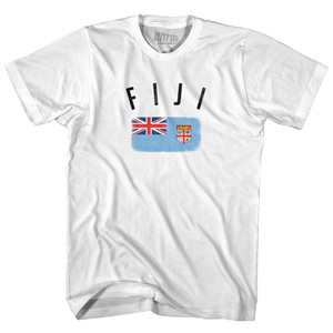 Fiji Country Flag Heritage Youth Cotton T-shirt - White Fiji Country Flag Heritage Youth Cotton T-shirt - White