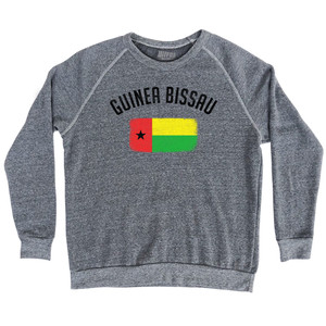 Guinea Bissau Country Flag Heritage Adult Tri-Blend Sweatshirt - Athletic Grey Guinea Bissau Country Flag Heritage Adult Tri-Blend Sweatshirt - Athletic Grey