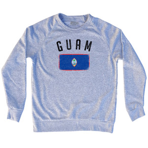 Guam Country Flag Heritage Adult Tri-Blend Sweatshirt - Heather Grey Guam Country Flag Heritage Adult Tri-Blend Sweatshirt - Heather Grey