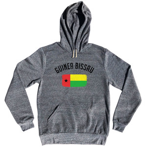 Guinea Bissau Country Flag Heritage Tri-Blend Hoodie - Athletic Grey Guinea Bissau Country Flag Heritage Tri-Blend Hoodie - Athletic Grey