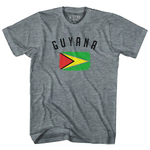 Guyana Country Flag Heritage Youth Tri-Blend T-shirt - Athletic Grey