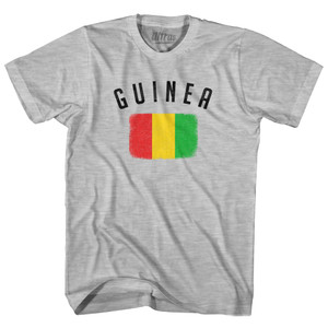 Guinea Country Flag Heritage Womens Cotton Junior Cut T-Shirt - Grey Heather