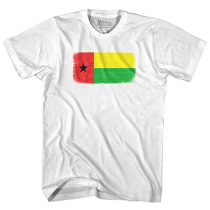 Guinea Bissau Country Flag Womens Cotton Junior Cut T-Shirt - White Guinea Bissau Country Flag Womens Cotton Junior Cut T-Shirt - White