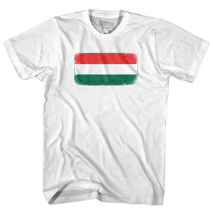 Hungary Country Flag Womens Cotton Junior Cut T-Shirt - White Hungary Country Flag Womens Cotton Junior Cut T-Shirt - White