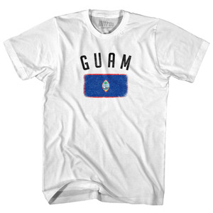 Guam Country Flag Heritage Womens Cotton Junior Cut T-Shirt - White Guam Country Flag Heritage Womens Cotton Junior Cut T-Shirt - White