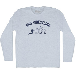 Vintage Pro-Wrestling Adult Tri-Blend Long Sleeve T-shirt - Athletic White Vintage Pro-Wrestling Adult Tri-Blend Long Sleeve T-shirt - Athletic White