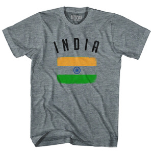India Country Flag Heritage Womens Tri-Blend Junior Cut T-Shirt - Athletic Grey India Country Flag Heritage Womens Tri-Blend Junior Cut T-Shirt - Athletic Grey