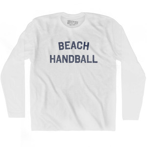 Beach Handball Adult Cotton Long Sleeve T-shirt - White