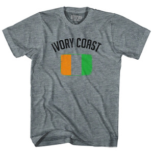 Ivory Coast Country Flag Heritage Womens Tri-Blend Junior Cut T-Shirt - Athletic Grey Ivory Coast Country Flag Heritage Womens Tri-Blend Junior Cut T-Shirt - Athletic Grey
