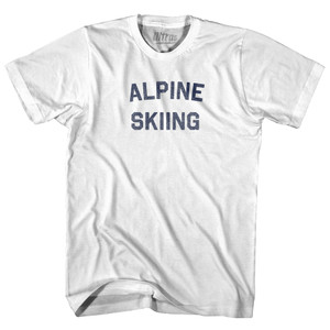 Alpine Skiing Womens Cotton Junior Cut T-Shirt - White