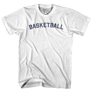 Basketball Adult Cotton T-shirt - White