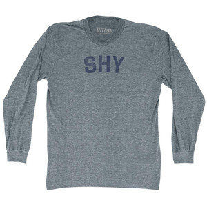 Shy Adult Tri-Blend Long Sleeve T-shirt - Athletic Grey
