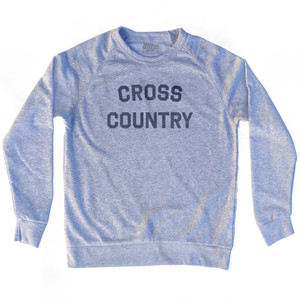 Cross Country Adult Tri-Blend Sweatshirt - Heather Grey