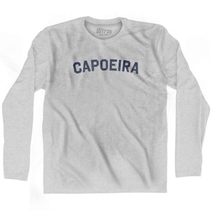 Capoeira Adult Cotton Long Sleeve T-shirt - Grey Heather