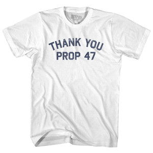 Thank You Prop 47 Youth Cotton T-shirt - White