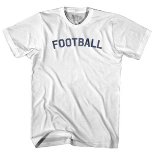 Football Womens Cotton Junior Cut T-Shirt - White Football Womens Cotton Junior Cut T-Shirt - White