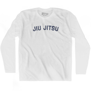 Jiu Jitsu  Adult Cotton Long Sleeve T-shirt - White