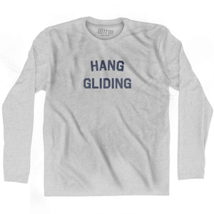 Hang Gliding Adult Cotton Long Sleeve T-shirt - Grey Heather
