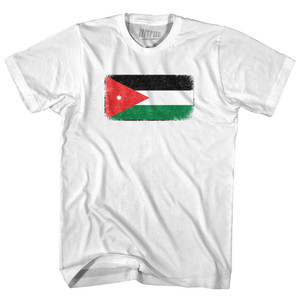 Jordan Country Flag Youth Cotton T-shirt - White Jordan Country Flag Youth Cotton T-shirt - White