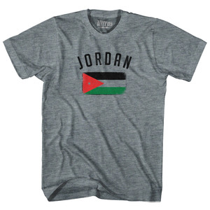 Jordan Country Flag Heritage Womens Tri-Blend Junior Cut T-Shirt - Athletic Grey Jordan Country Flag Heritage Womens Tri-Blend Junior Cut T-Shirt - Athletic Grey