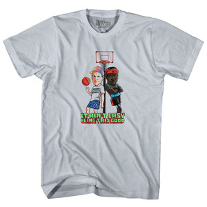 White Men Basketball Billy And Sidney It Ain't Easy Being This Good Adult Cotton T-shirt - Silver