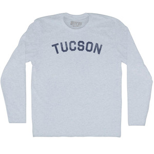 Tucson Adult Tri-Blend Long Sleeve T-shirt - Athletic White