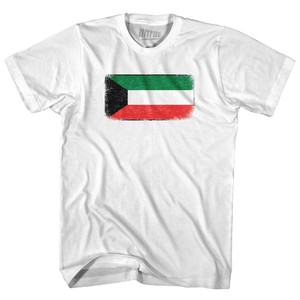 Kuwait Country Flag Youth Cotton T-shirt - White Kuwait Country Flag Youth Cotton T-shirt - White
