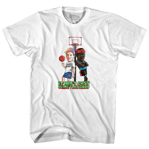 White Men Basketball Billy And Sidney It Ain't Easy Being This Good Womens Cotton Junior Cut T-Shirt - White