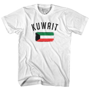 Kuwait Country Flag Heritage Youth Cotton T-shirt - White Kuwait Country Flag Heritage Youth Cotton T-shirt - White
