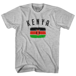 Kenya Country Flag Heritage Youth Cotton T-shirt - Grey Heather