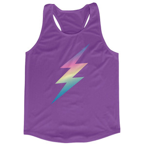 Lightning Bolt Running Track Tops Made In USA - Purple Pale Lightning Bolt Running Track Tops Made In USA - Purple Pale