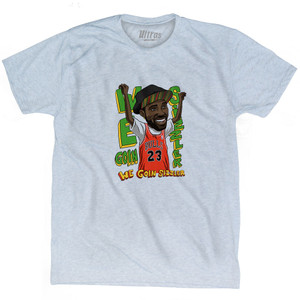 White Men Basketball We Goin Sizzler Adult Tri-Blend T-shirt - Athletic White