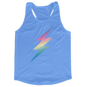 Lightning Bolt Running Track Tops Made In USA - Blue Lightning Bolt Running Track Tops Made In USA - Blue